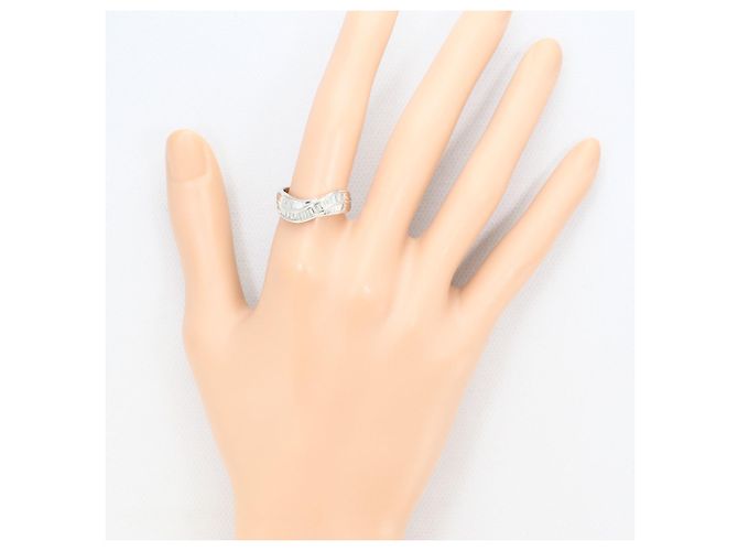 Autre Marque PT900 Platin-Ehering mit Diamant - Ansicht 7