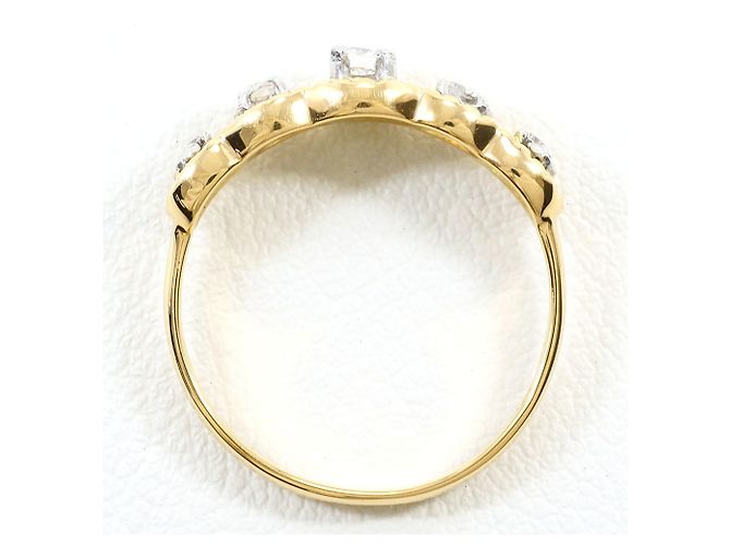 Autre Marque Anello a fascia in oro 18K con diamante D'oro - vista 3
