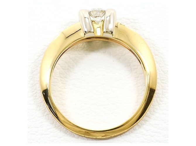 Autre Marque Goldbandring aus 18K Gold mit Diamant Golden - Ansicht 3