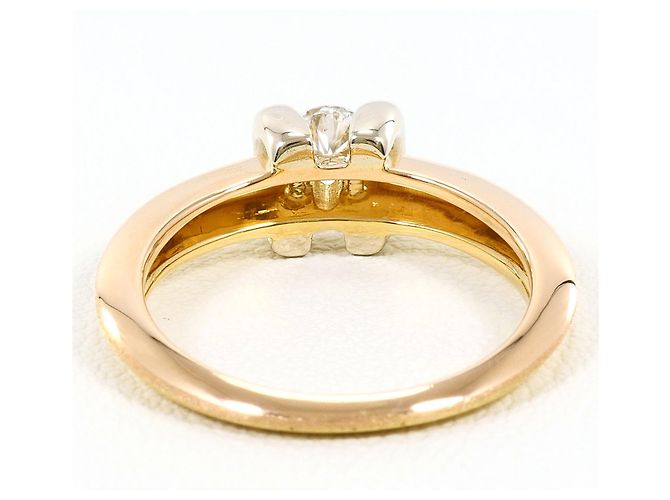 Autre Marque Goldbandring aus 18K Gold mit Diamant Golden - Ansicht 4