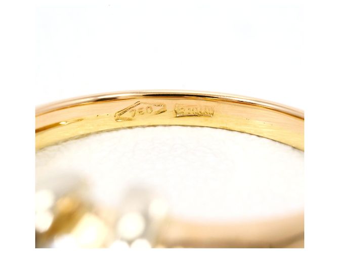 Autre Marque Goldbandring aus 18K Gold mit Diamant Golden - Ansicht 6