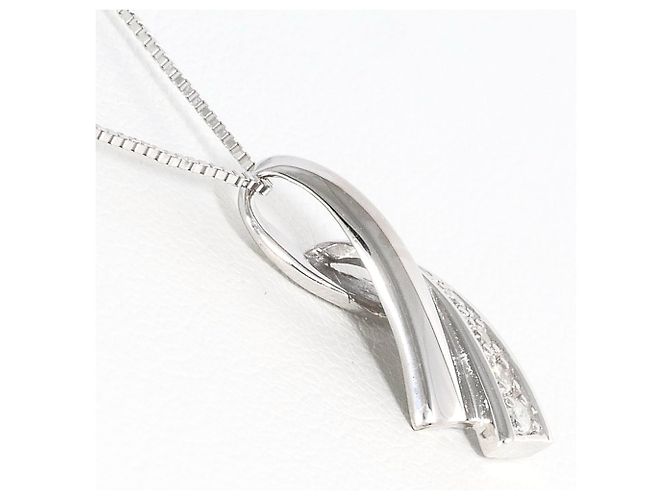 Autre Marque Collana in oro bianco 14K con diamante D'oro - vista 2