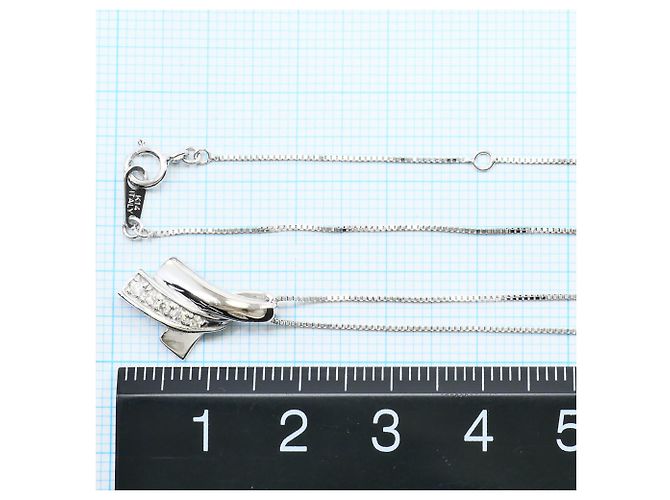 Autre Marque Collana in oro bianco 14K con diamante D'oro - vista 4