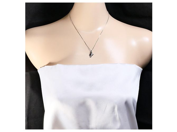 Autre Marque Collana in oro bianco 14K con diamante D'oro - vista 5