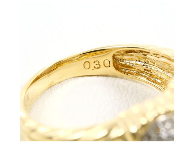 Autre Marque Anello fede in platino PT900 e oro giallo 18K con diamanti D'oro - vista 6