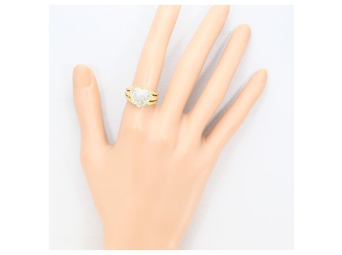 Autre Marque Anello fede in platino PT900 e oro giallo 18K con diamanti D'oro - vista 7