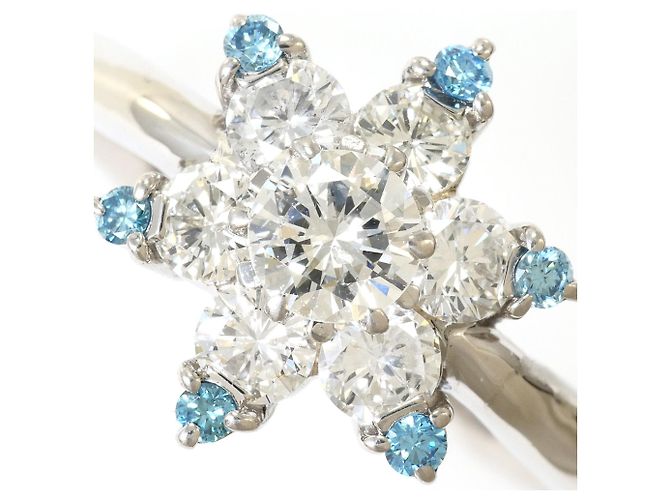 Autre Marque Anillo Alianza de Platino con Diamantes - vista 2