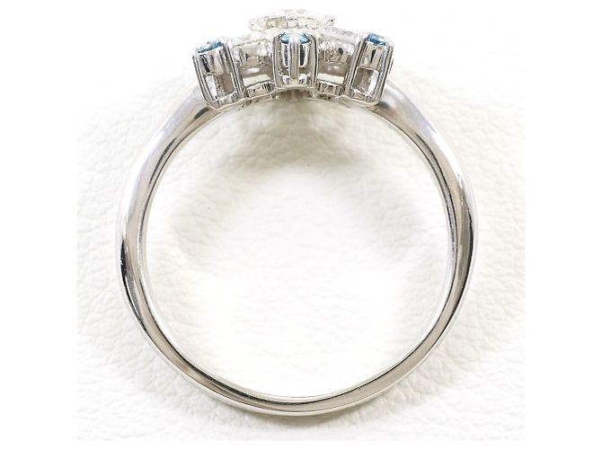 Autre Marque Anillo Alianza de Platino con Diamantes - vista 3