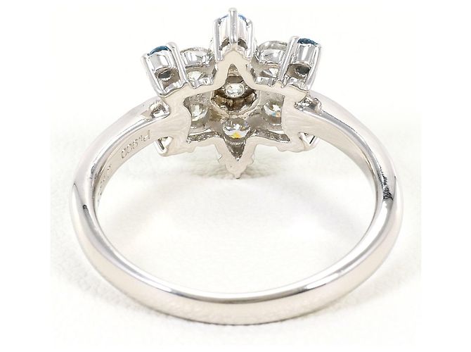 Autre Marque Anillo Alianza de Platino con Diamantes - vista 4