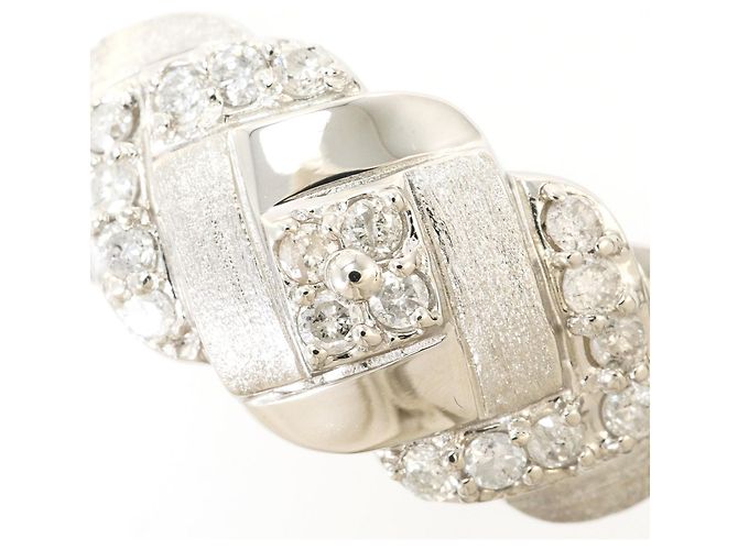 Autre Marque Platin-Bandring mit Diamant - Ansicht 2