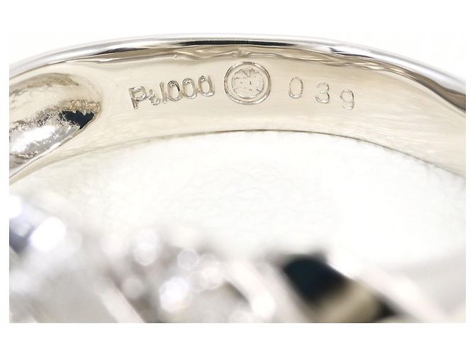 Autre Marque Platin-Bandring mit Diamant - Ansicht 5
