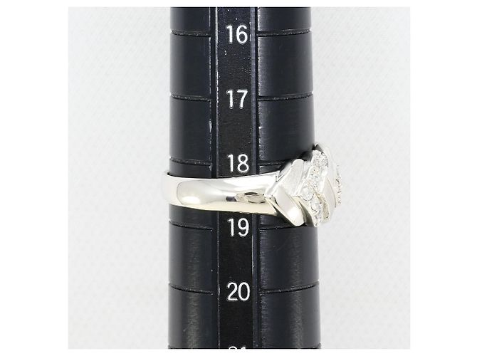 Autre Marque Platin-Bandring mit Diamant - Ansicht 7