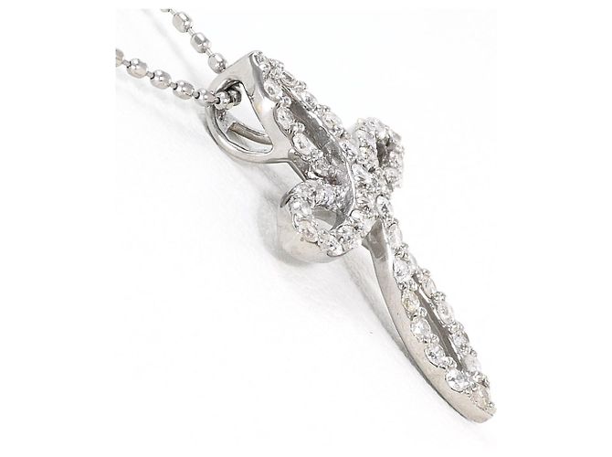 Autre Marque Collana in oro bianco 18K con diamante D'oro - vista 2