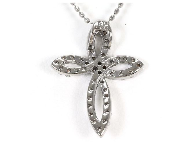 Autre Marque Collana in oro bianco 18K con diamante D'oro - vista 3