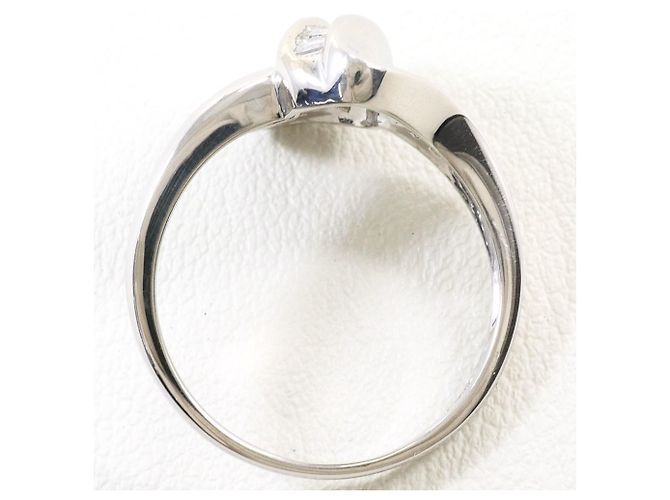 Autre Marque Platin-Bandring mit Diamant - Ansicht 3