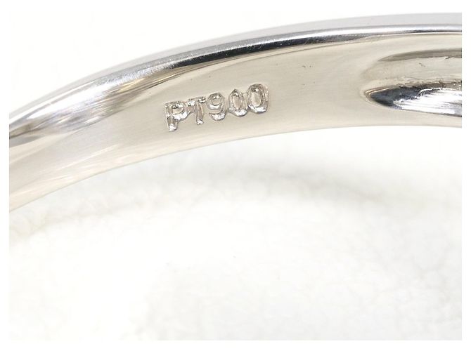 Autre Marque Platin-Bandring mit Diamant - Ansicht 5