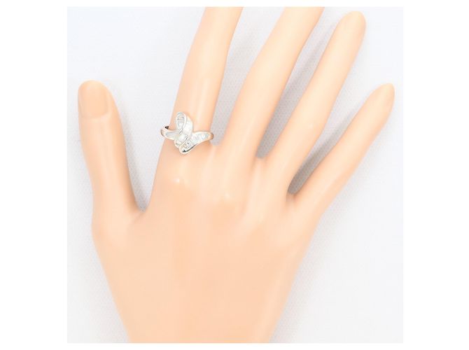 Autre Marque Platin-Bandring mit Diamant - Ansicht 7