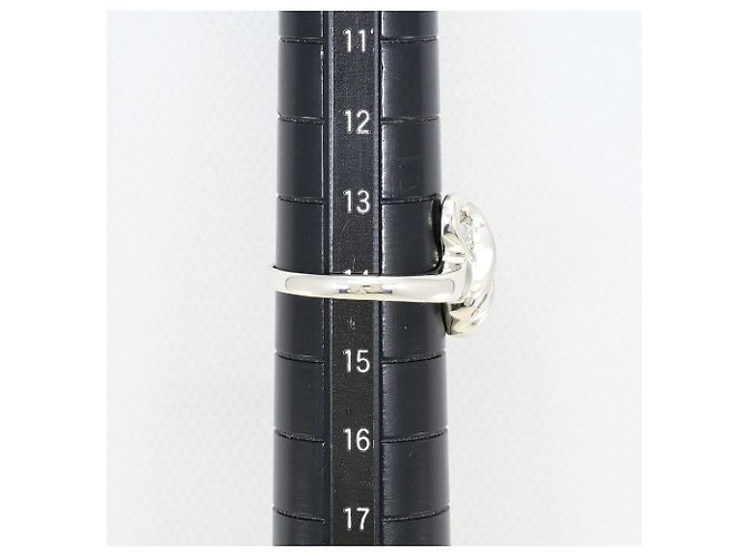 Autre Marque Platin-Bandring mit Diamant - Ansicht 8
