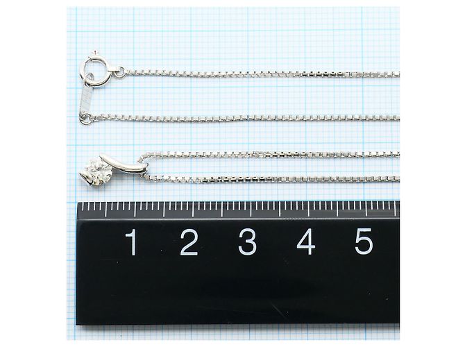 Autre Marque PT900 Platin-Halskette mit Diamant - Ansicht 5