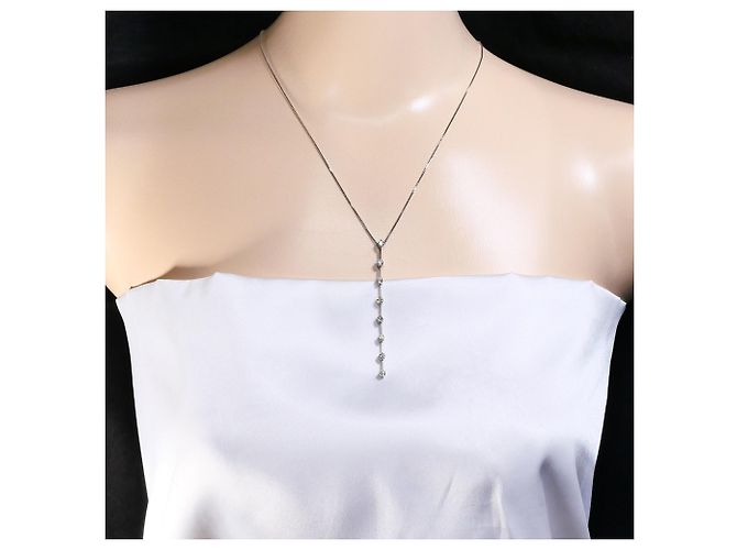 Autre Marque Collana in oro bianco 18K con diamante D'oro - vista 6