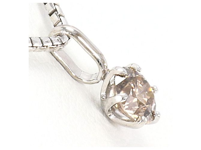 Autre Marque Collana in oro bianco 18K con diamante brown D'oro - vista 2