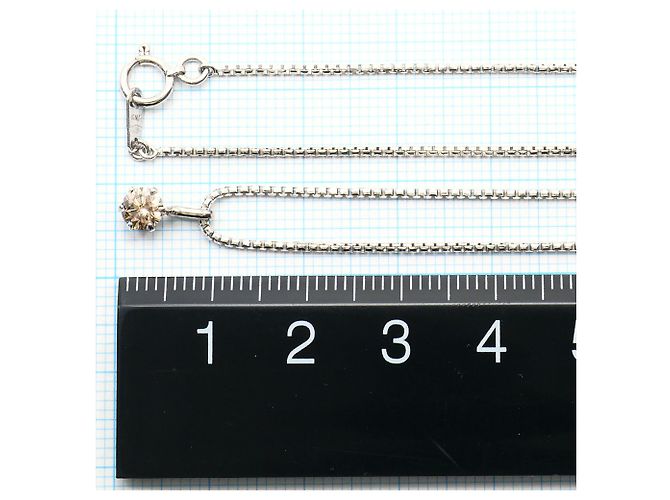 Autre Marque Collana in oro bianco 18K con diamante brown D'oro - vista 5