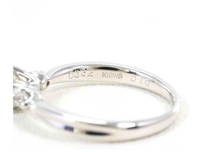 Autre Marque Ehering aus 18K Weißgold mit Diamanten Golden - Ansicht 4