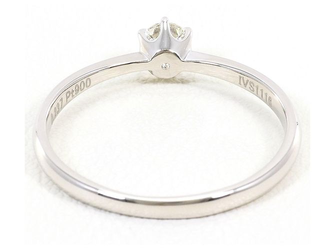 Autre Marque PT900 Platin-Ehering mit Diamant - Ansicht 4
