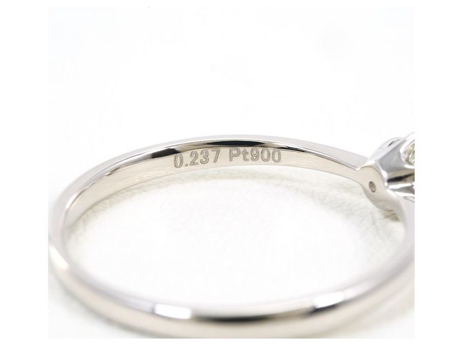 Autre Marque PT900 Platin-Ehering mit Diamant - Ansicht 5