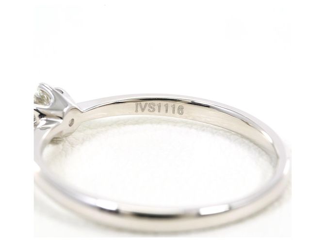 Autre Marque PT900 Platin-Ehering mit Diamant - Ansicht 6