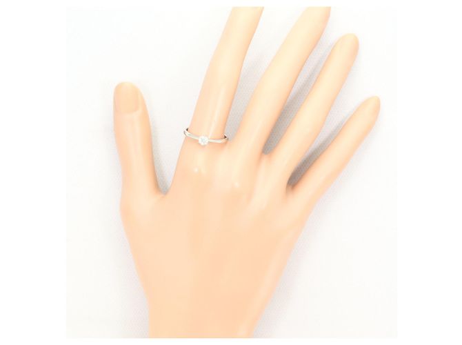 Autre Marque PT900 Platin-Ehering mit Diamant - Ansicht 7