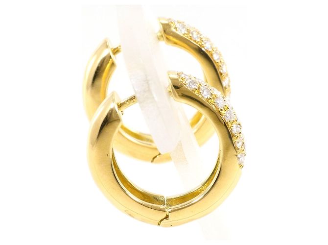 Autre Marque Orecchini a goccia in oro giallo 18K con diamanti D'oro - vista 3