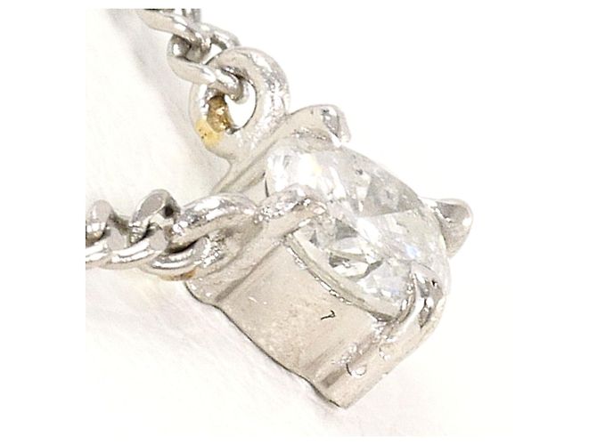 Autre Marque Platinhalskette mit Diamantanhänger - Ansicht 2