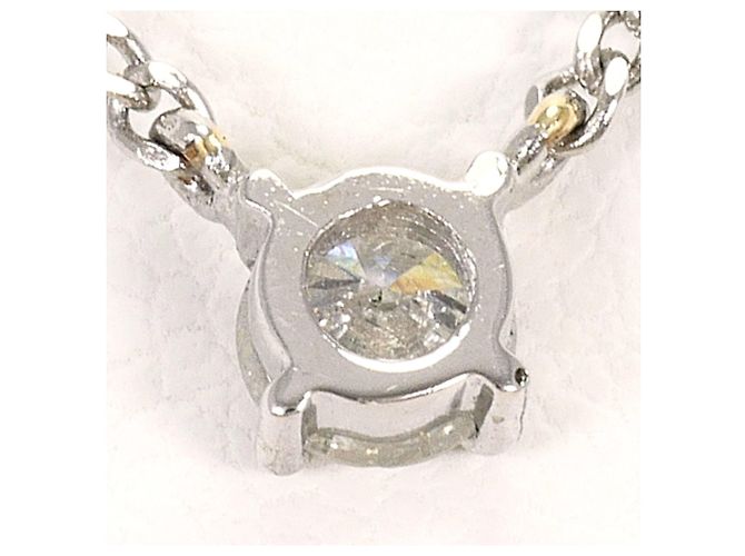 Autre Marque Platinhalskette mit Diamantanhänger - Ansicht 3