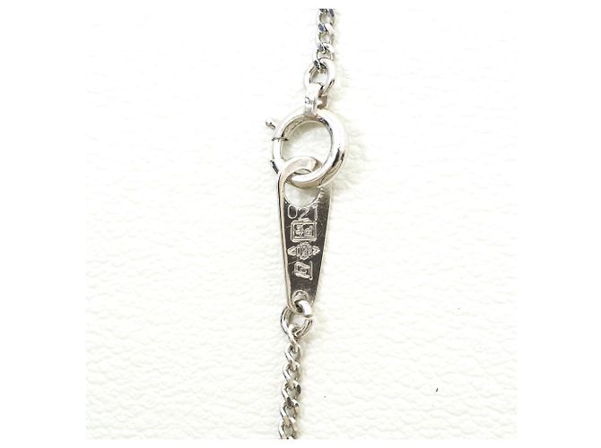 Autre Marque Platinhalskette mit Diamantanhänger - Ansicht 4