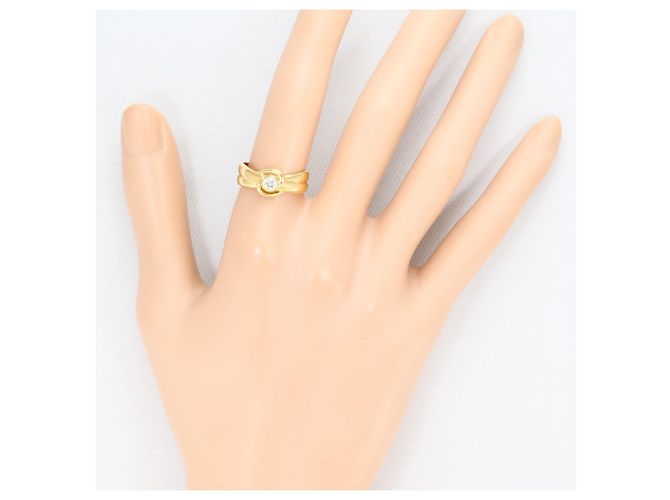Autre Marque Ringband aus 18K Gelbgold mit Diamant Golden - Ansicht 7