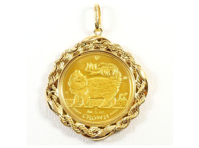 Autre Marque Pendente in oro giallo con diamante - vista 3