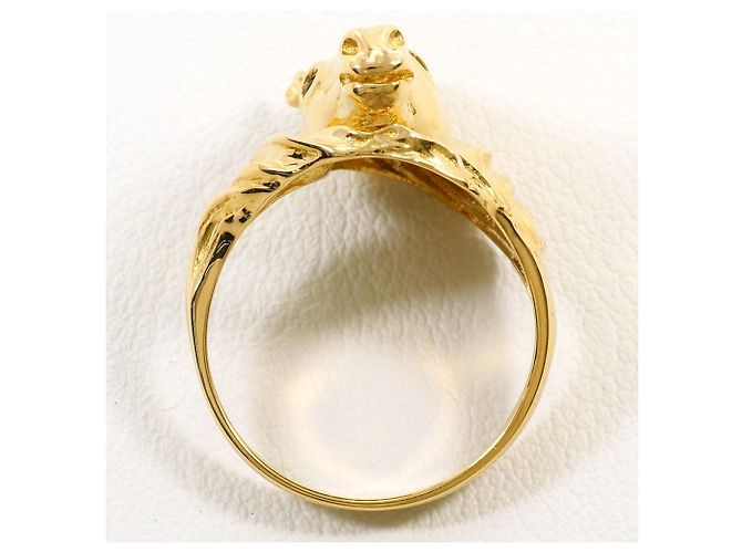 Autre Marque Ringband aus 18K Gelbgold mit Naturstein Golden - Ansicht 2