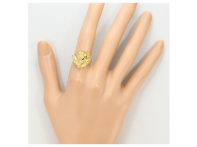 Autre Marque Ringband aus 18K Gelbgold mit Naturstein Golden - Ansicht 5