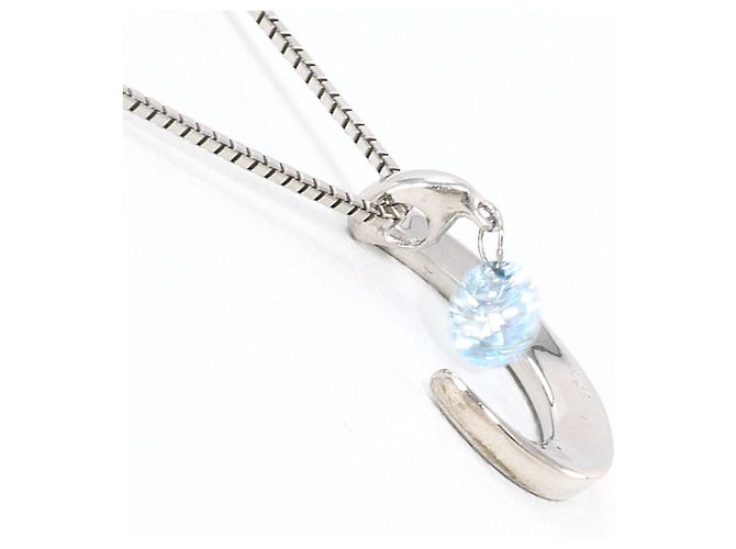 Autre Marque Collana in oro bianco 18K con diamante blu trattato D'oro - vista 2
