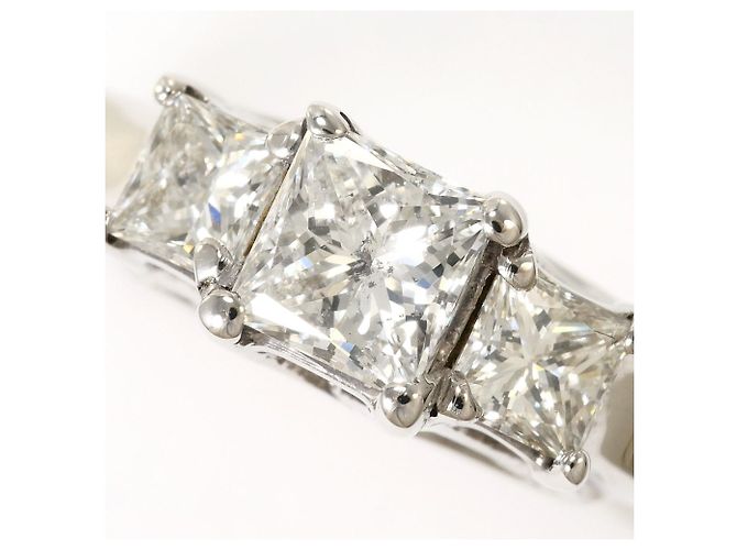Autre Marque Ehering aus 14K Weißgold mit Diamanten Golden - Ansicht 2