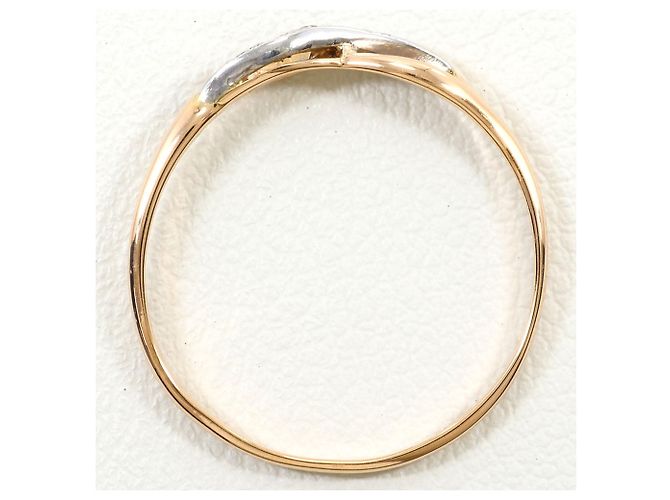 Autre Marque Ehering aus 14K Weiß- und Roségold mit Diamant Golden - Ansicht 2