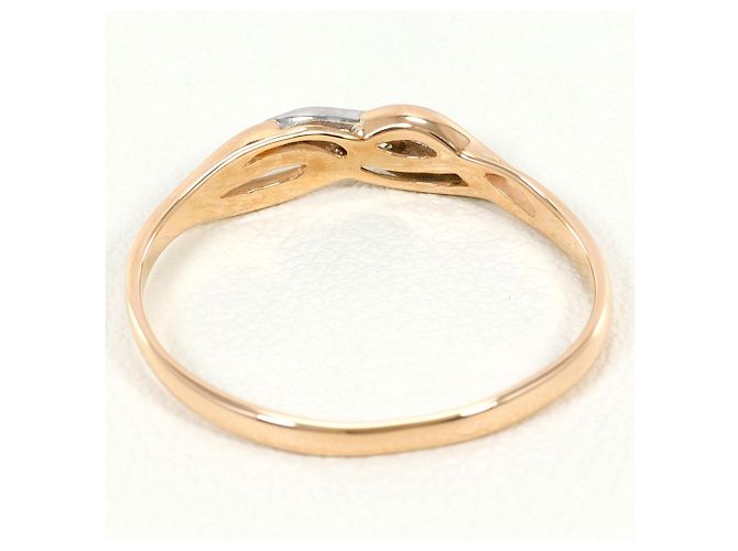 Autre Marque Ehering aus 14K Weiß- und Roségold mit Diamant Golden - Ansicht 3