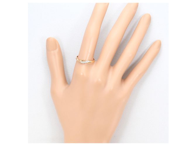 Autre Marque Ehering aus 14K Weiß- und Roségold mit Diamant Golden - Ansicht 5