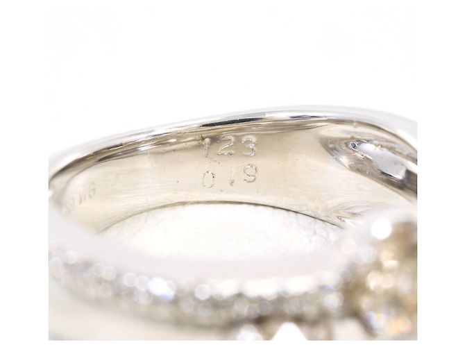 Autre Marque Anillo alianza en oro blanco 18K con diamantes marrones Dorado - vista 6