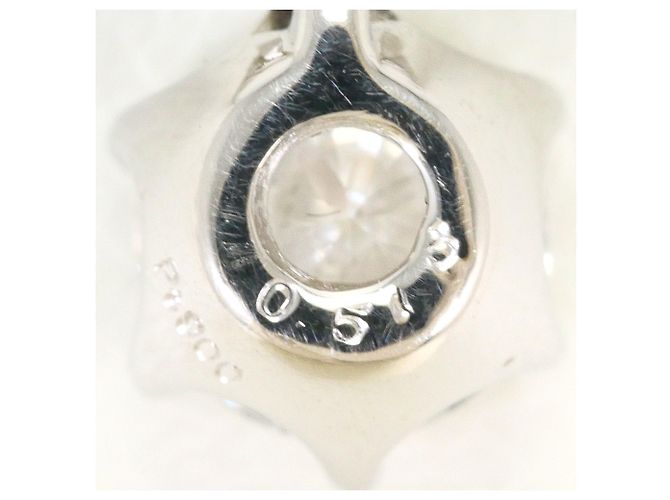 Autre Marque Platinhalskette mit Diamantanhänger - Ansicht 4