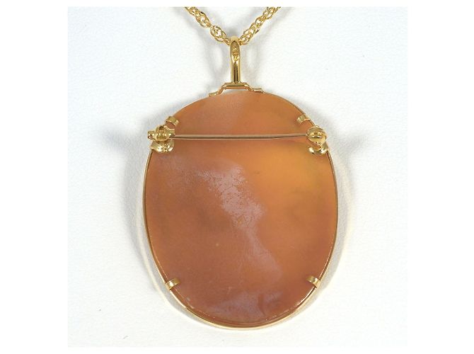 Autre Marque Collana in oro giallo 18K con cammeo in conchiglia D'oro - vista 3