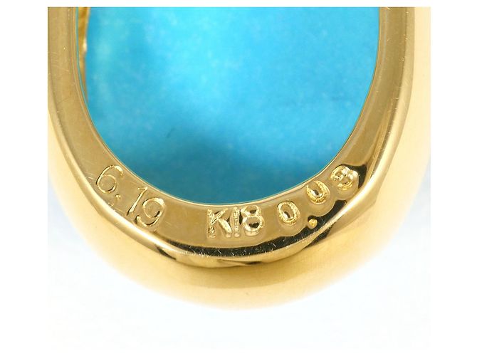 Autre Marque Collana in oro giallo 18K con turchese e diamante D'oro - vista 4