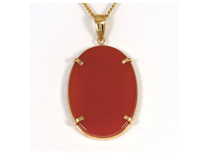 Autre Marque Collar de oro amarillo 18K con camafeo de piedra Dorado - vista 3