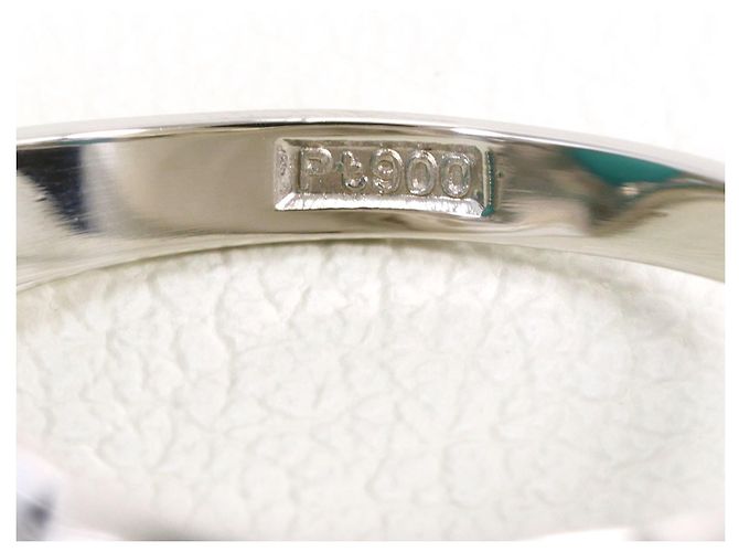 Autre Marque PT900 Platinbandring mit Türkis und Diamant - Ansicht 5